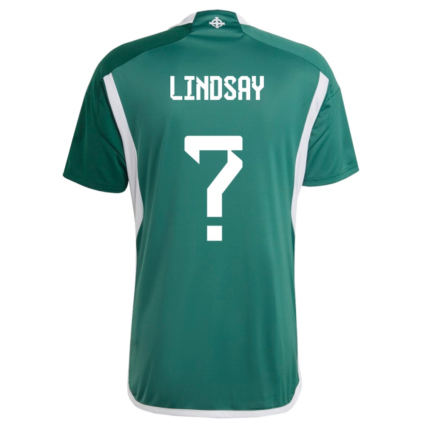 Kinderen Noord-Ierland Charlie Lindsay #0 Groente Thuisshirt Thuistenue 24-26 T-Shirt België