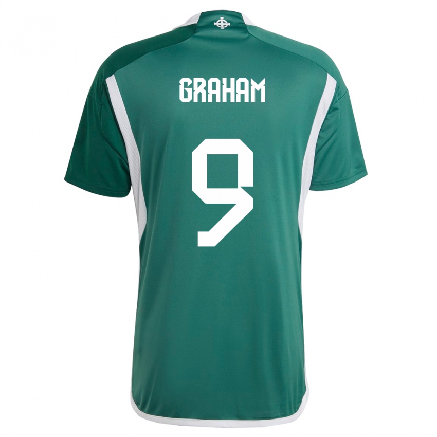 Kinderen Noord-Ierland Braiden Graham #9 Groente Thuisshirt Thuistenue 24-26 T-Shirt België