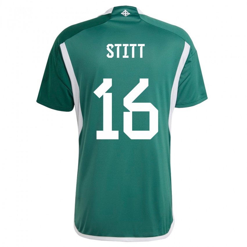 Kinderen Noord-Ierland Dylan Stitt #16 Groente Thuisshirt Thuistenue 24-26 T-Shirt België