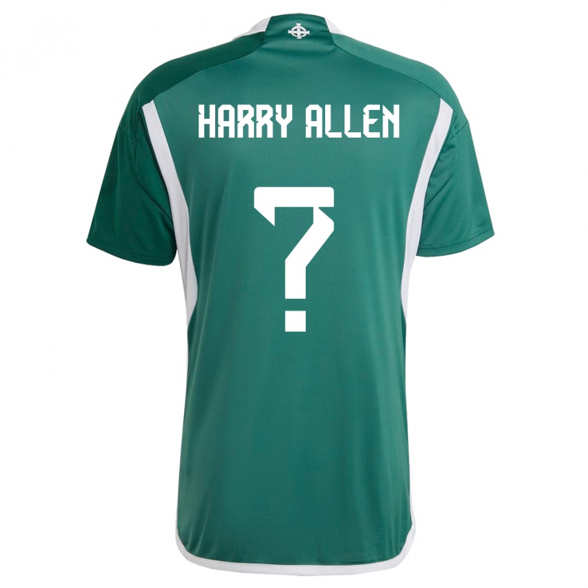 Enfant Maillot Irlande Du Nord Harry Allen #0 Vert Tenues Domicile 24-26 T-Shirt Belgique