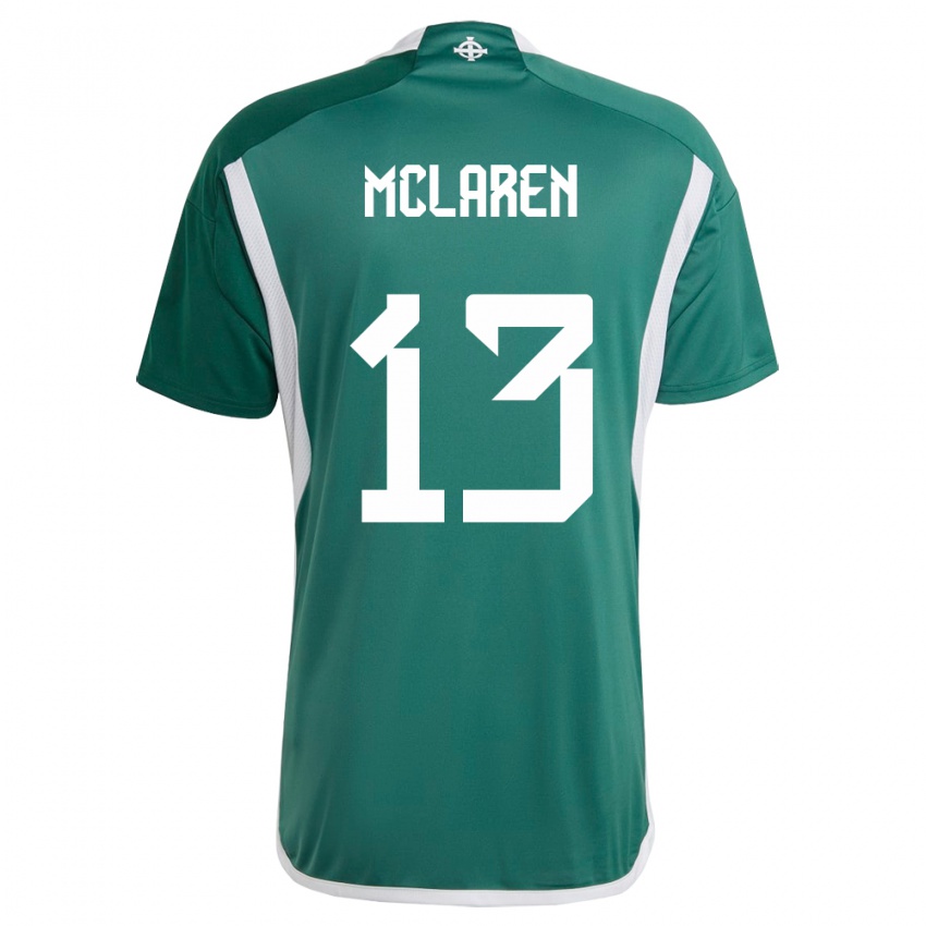 Kinderen Noord-Ierland Rachel Mclaren #13 Groente Thuisshirt Thuistenue 24-26 T-Shirt België