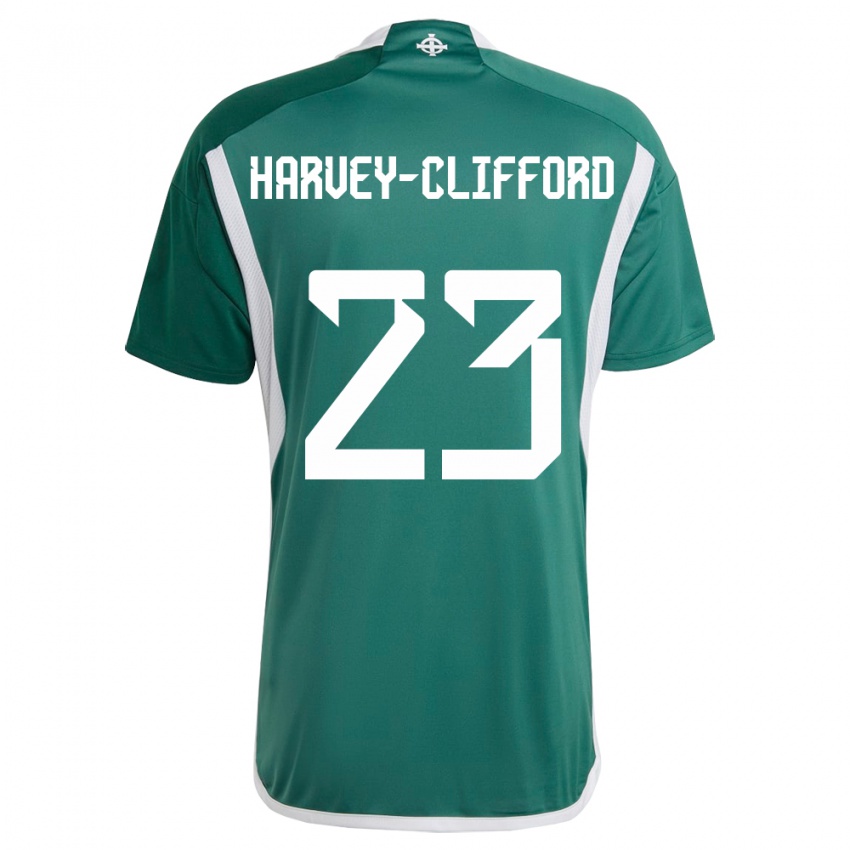 Kinderen Noord-Ierland Maddy Harvey-Clifford #23 Groente Thuisshirt Thuistenue 24-26 T-Shirt België