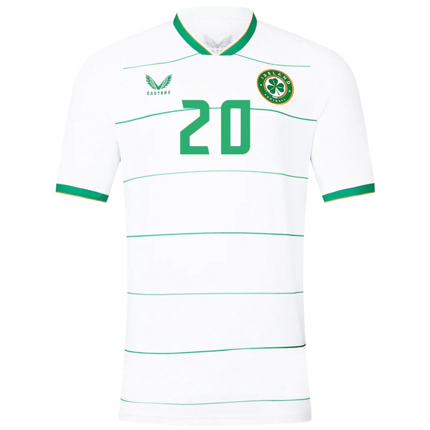 Kinderen Ierland Mikey Johnston #20 Wit Uitshirt Uittenue 24-26 T-Shirt België