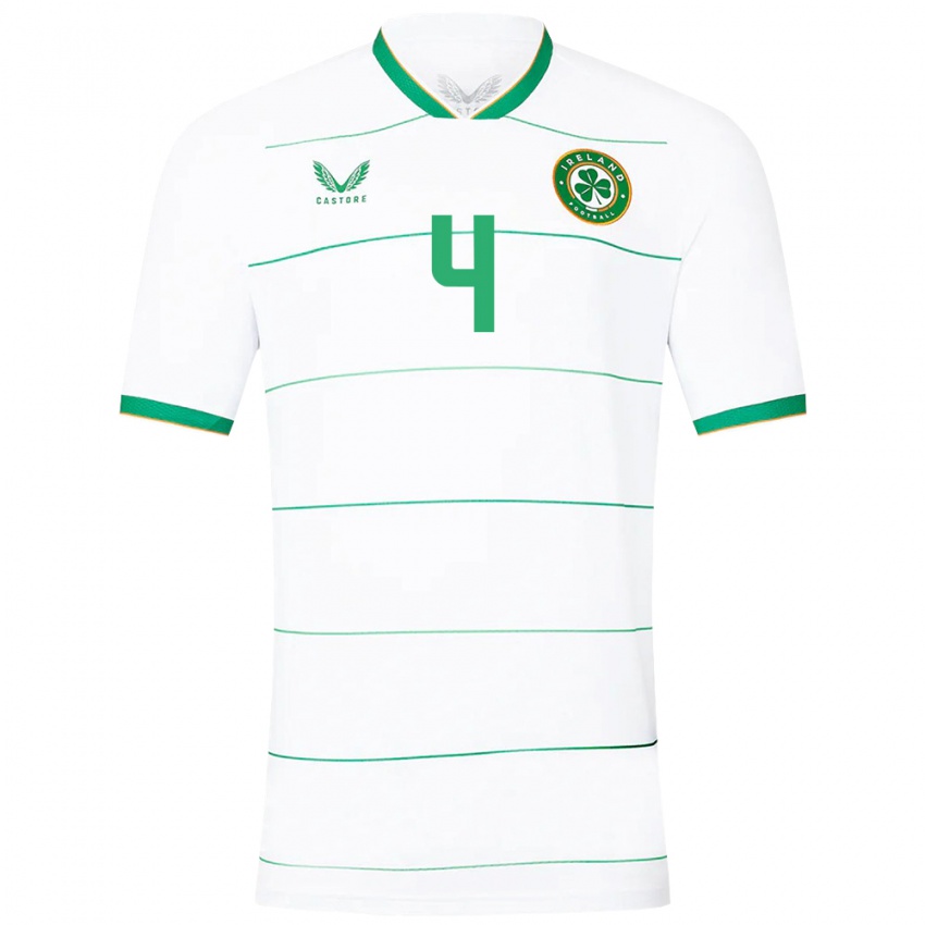 Kinderen Ierland Shane Duffy #4 Wit Uitshirt Uittenue 24-26 T-Shirt België