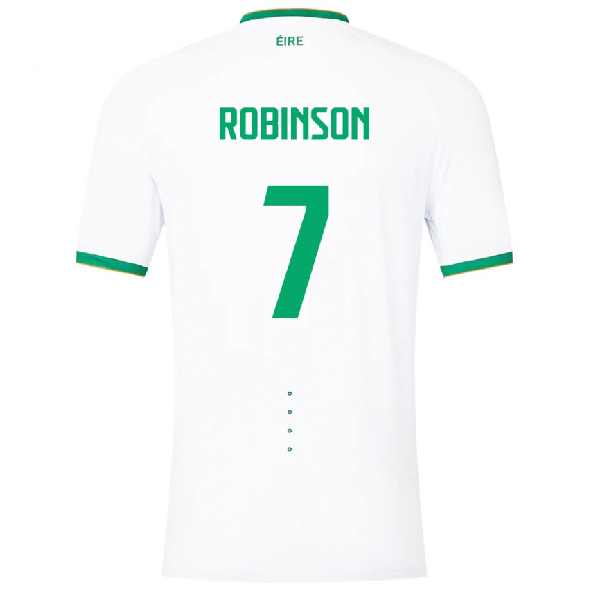 Kinderen Ierland Callum Robinson #7 Wit Uitshirt Uittenue 24-26 T-Shirt België