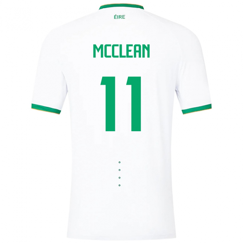 Kinderen Ierland James Mcclean #11 Wit Uitshirt Uittenue 24-26 T-Shirt België