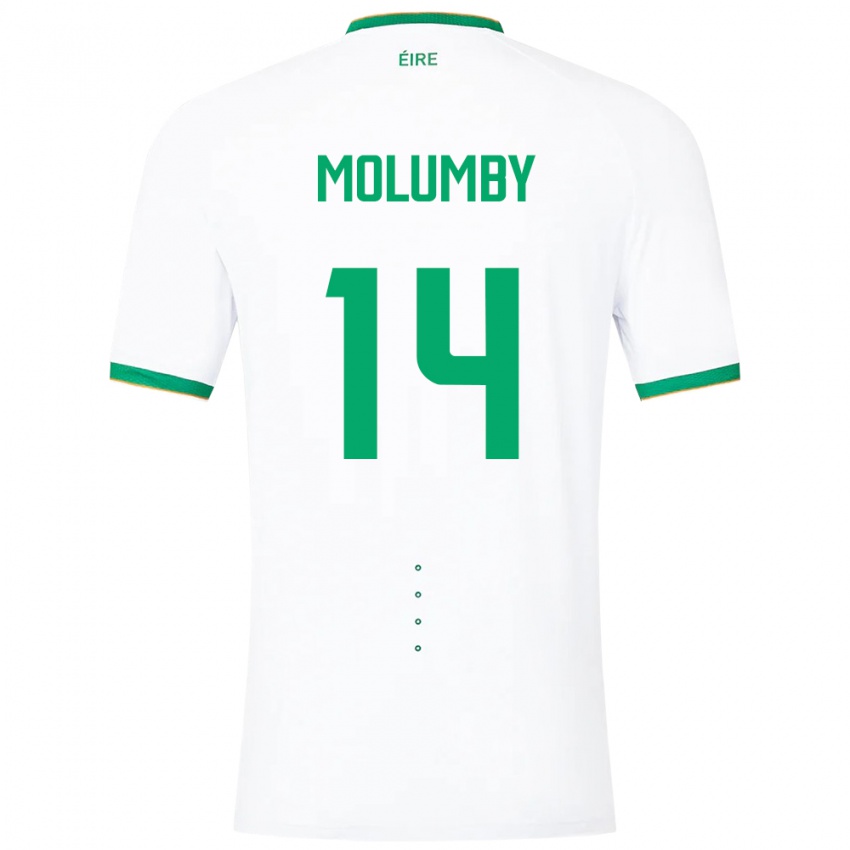 Kinderen Ierland Jayson Molumby #14 Wit Uitshirt Uittenue 24-26 T-Shirt België