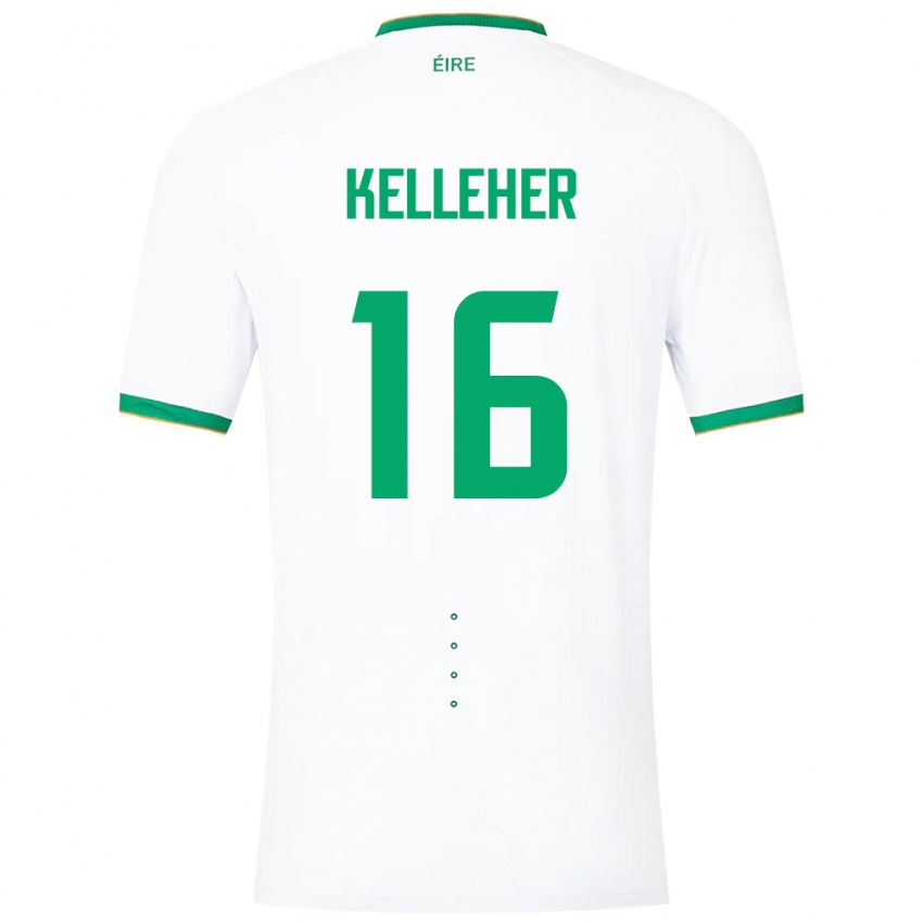 Kinderen Ierland Caoimhín Kelleher #16 Wit Uitshirt Uittenue 24-26 T-Shirt België