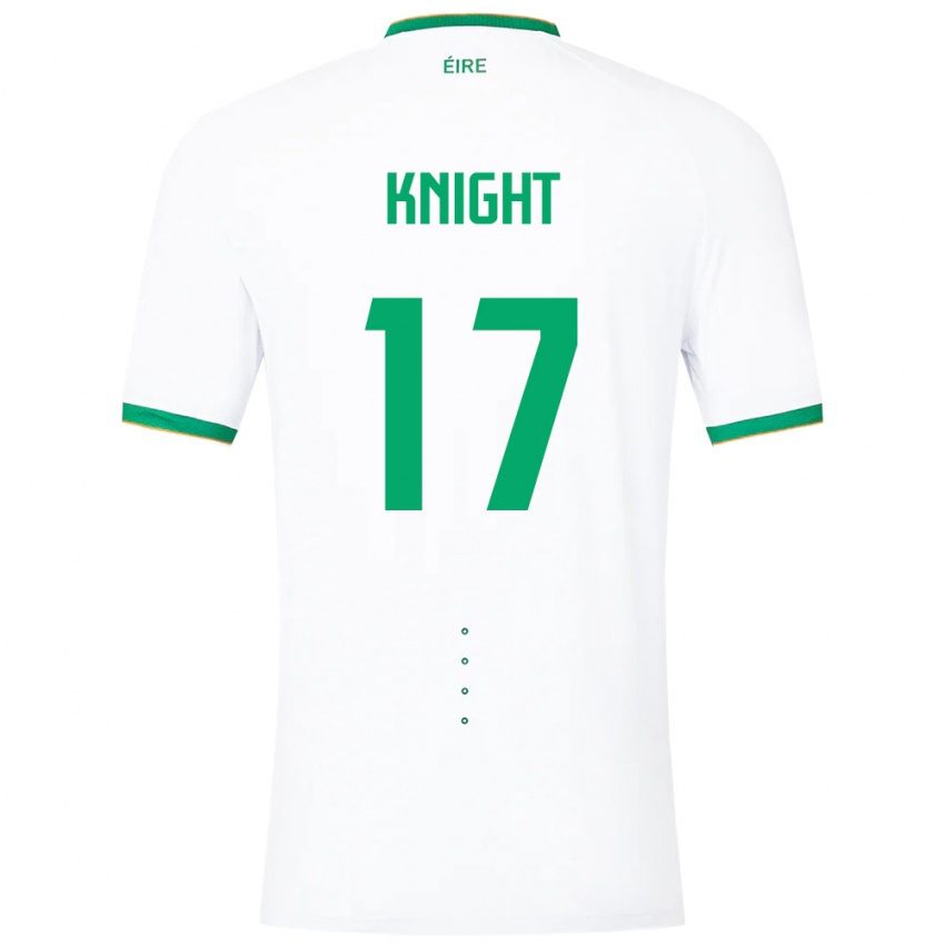 Kinderen Ierland Jason Knight #17 Wit Uitshirt Uittenue 24-26 T-Shirt België