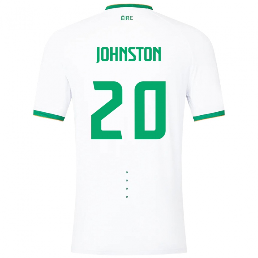 Kinderen Ierland Mikey Johnston #20 Wit Uitshirt Uittenue 24-26 T-Shirt België