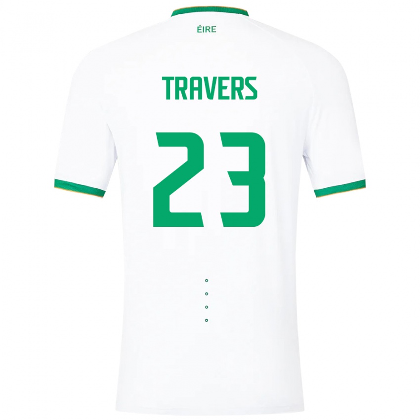 Kinderen Ierland Mark Travers #23 Wit Uitshirt Uittenue 24-26 T-Shirt België