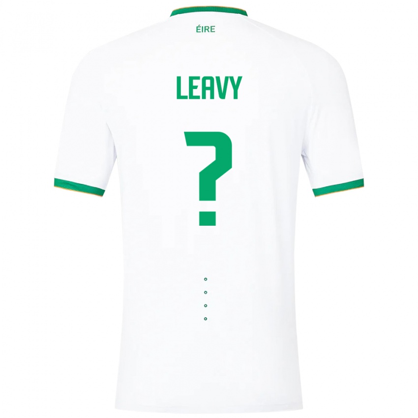 Kinderen Ierland Kian Leavy #0 Wit Uitshirt Uittenue 24-26 T-Shirt België