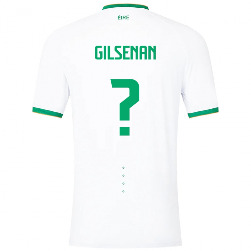 Enfant Maillot Irlande Zak Gilsenan #0 Blanc Tenues Extérieur 24-26 T-Shirt Belgique