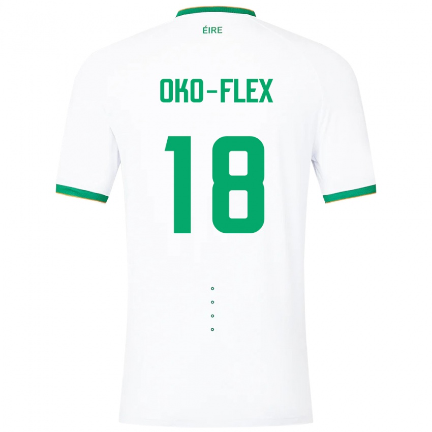 Enfant Maillot Irlande Armstrong Oko-Flex #18 Blanc Tenues Extérieur 24-26 T-Shirt Belgique