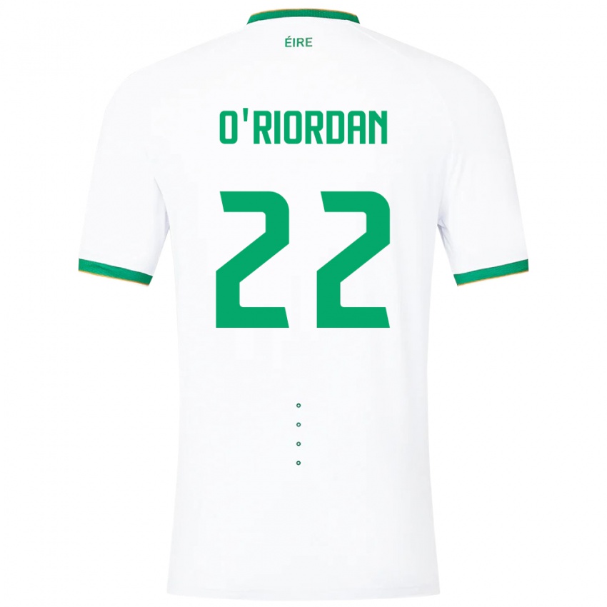 Kinderen Ierland Connor O'riordan #22 Wit Uitshirt Uittenue 24-26 T-Shirt België