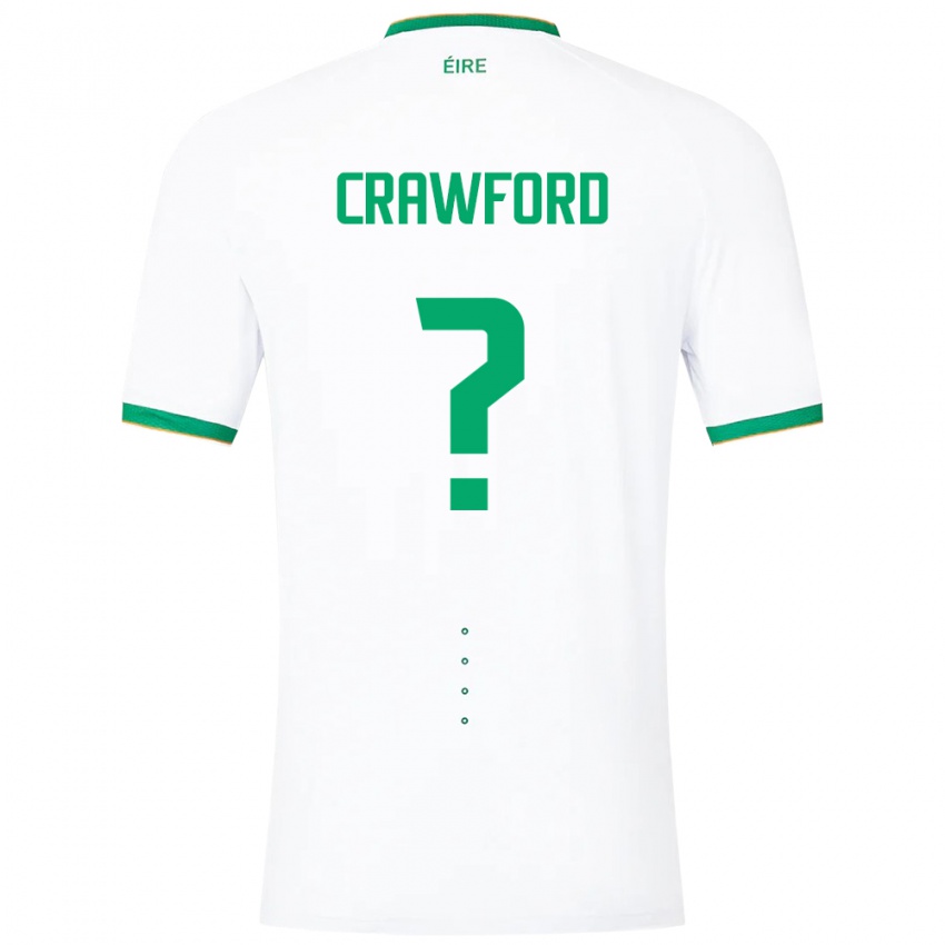 Kinderen Ierland James Crawford #0 Wit Uitshirt Uittenue 24-26 T-Shirt België