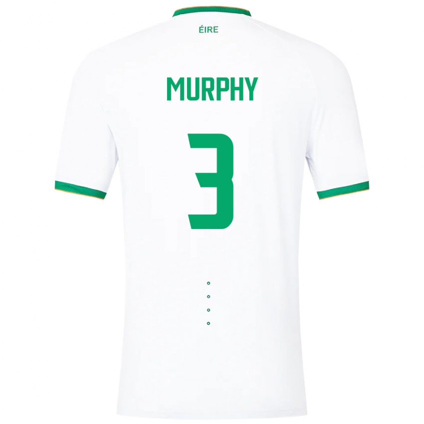 Enfant Maillot Irlande Alex Murphy #3 Blanc Tenues Extérieur 24-26 T-Shirt Belgique