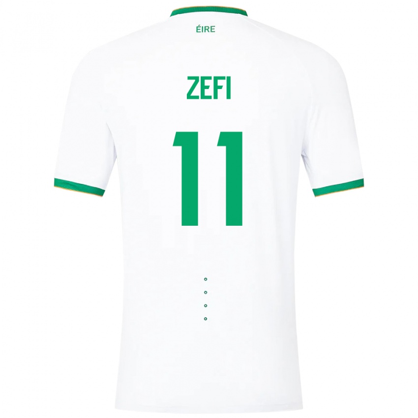 Kinderen Ierland Kevin Zefi #11 Wit Uitshirt Uittenue 24-26 T-Shirt België