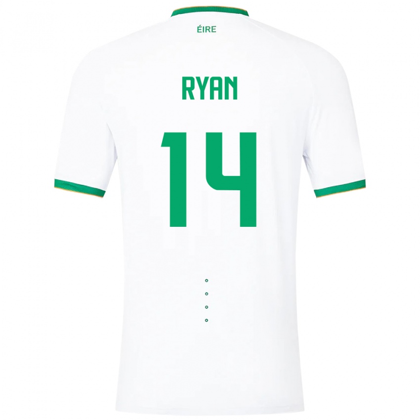 Kinderen Ierland John Ryan #14 Wit Uitshirt Uittenue 24-26 T-Shirt België