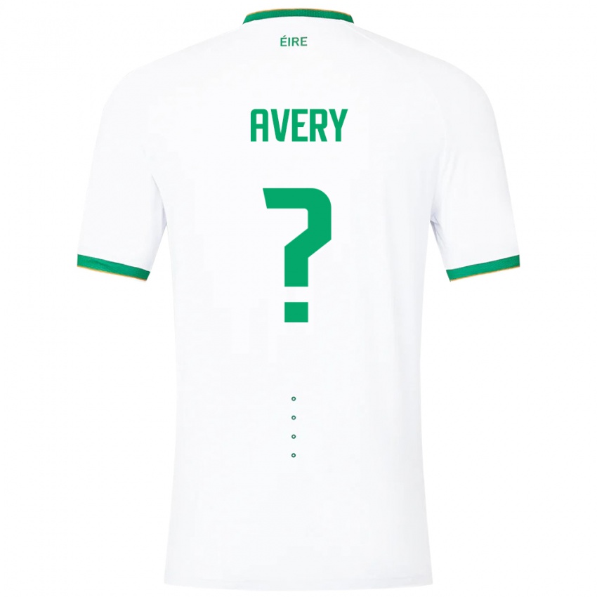 Kinderen Ierland Theo Avery #0 Wit Uitshirt Uittenue 24-26 T-Shirt België