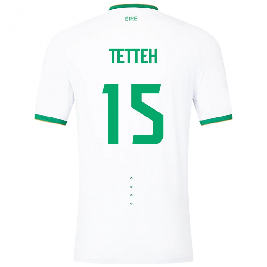 Kinderen Ierland Gideon Tetteh #15 Wit Uitshirt Uittenue 24-26 T-Shirt België