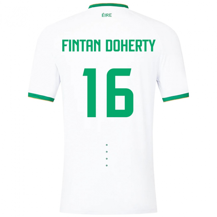 Kinderen Ierland Fintan Doherty #16 Wit Uitshirt Uittenue 24-26 T-Shirt België