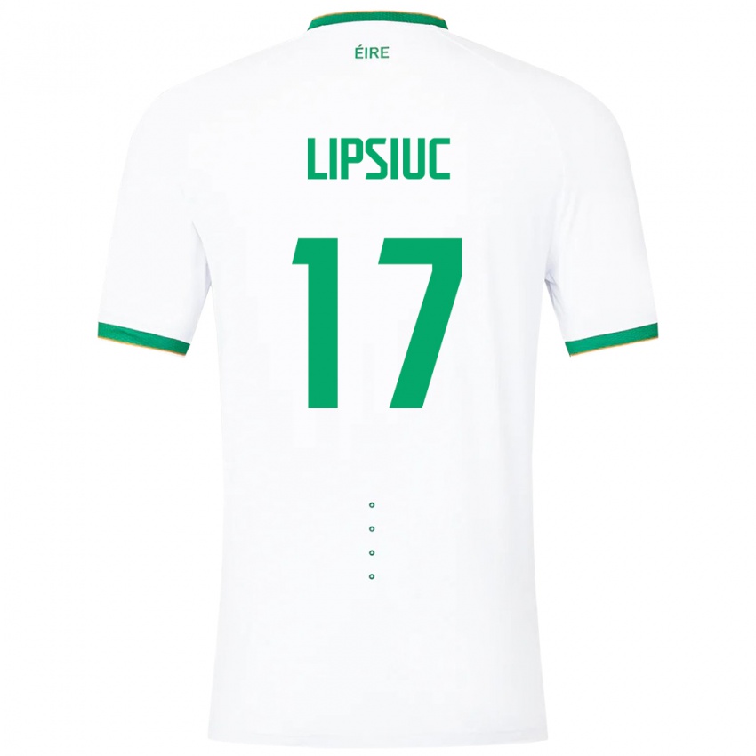 Kinderen Ierland Darius Lipsiuc #17 Wit Uitshirt Uittenue 24-26 T-Shirt België