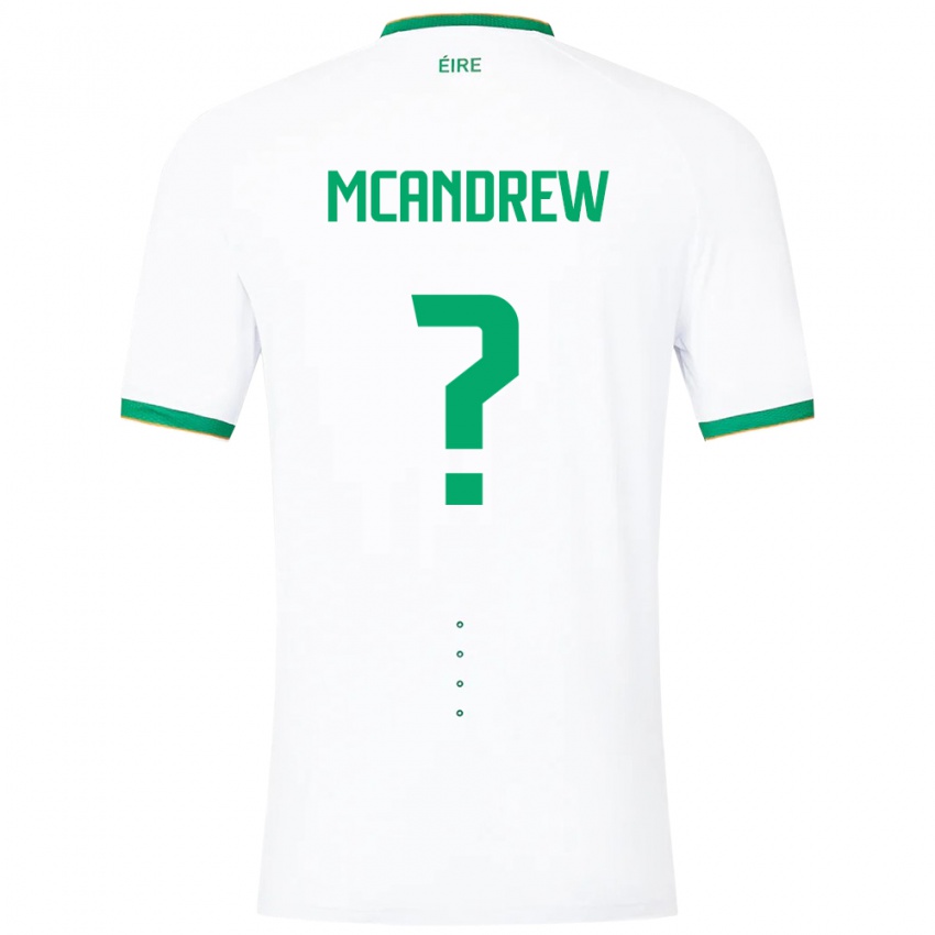 Kinderen Ierland Niall Mcandrew #0 Wit Uitshirt Uittenue 24-26 T-Shirt België