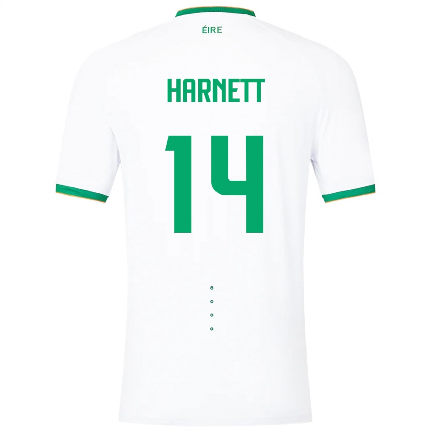 Kinderen Ierland Kaylem Harnett #14 Wit Uitshirt Uittenue 24-26 T-Shirt België