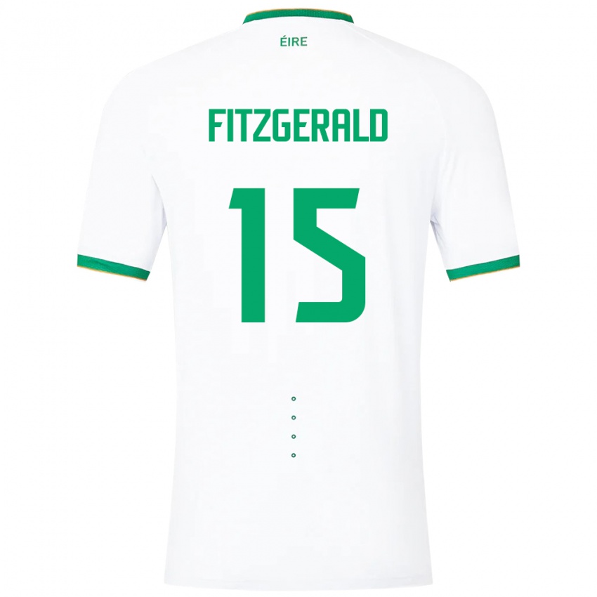 Kinderen Ierland Kyle Fitzgerald #15 Wit Uitshirt Uittenue 24-26 T-Shirt België