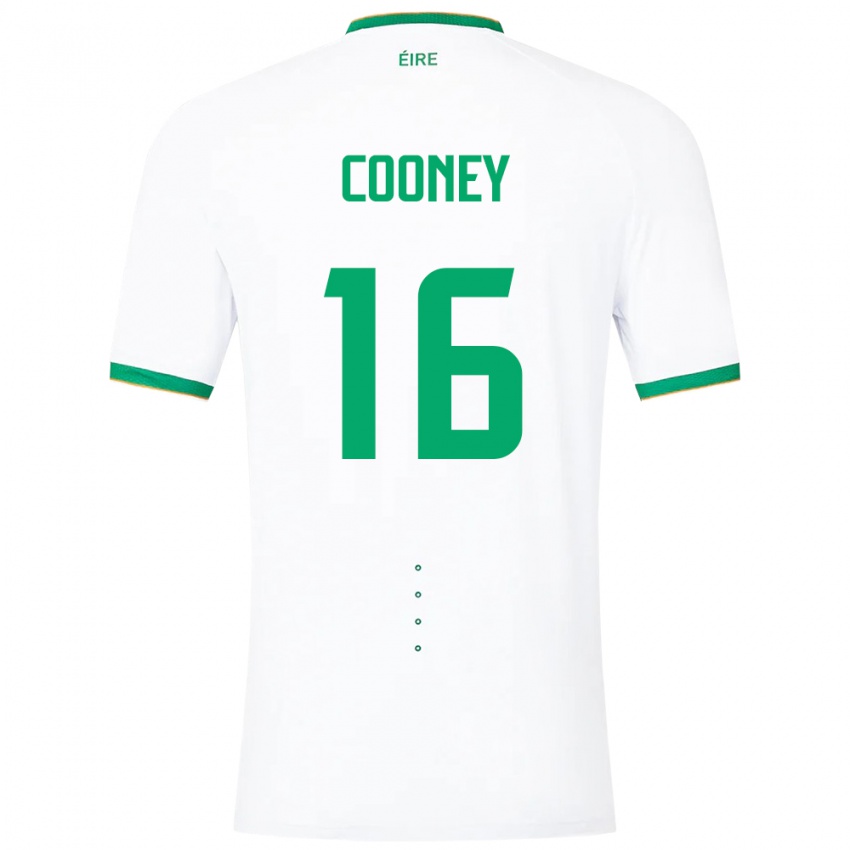 Enfant Maillot Irlande Oisin Cooney #16 Blanc Tenues Extérieur 24-26 T-Shirt Belgique