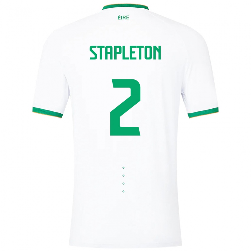 Kinderen Ierland Jessie Stapleton #2 Wit Uitshirt Uittenue 24-26 T-Shirt België