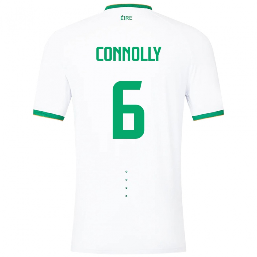 Kinderen Ierland Megan Connolly #6 Wit Uitshirt Uittenue 24-26 T-Shirt België