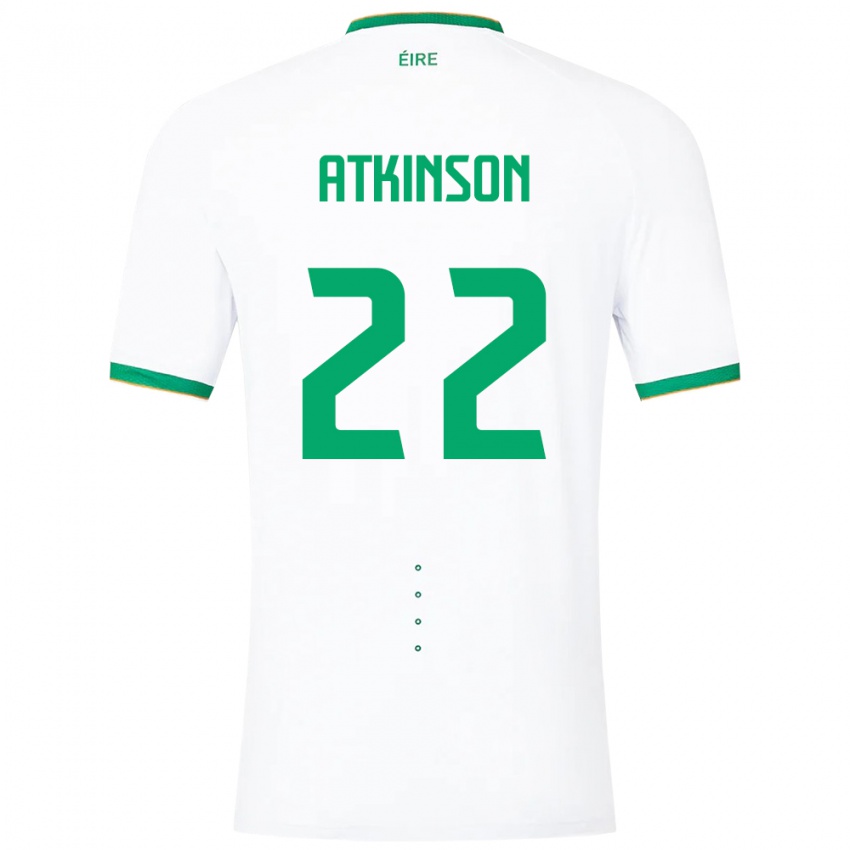 Enfant Maillot Irlande Isibeal Atkinson #22 Blanc Tenues Extérieur 24-26 T-Shirt Belgique