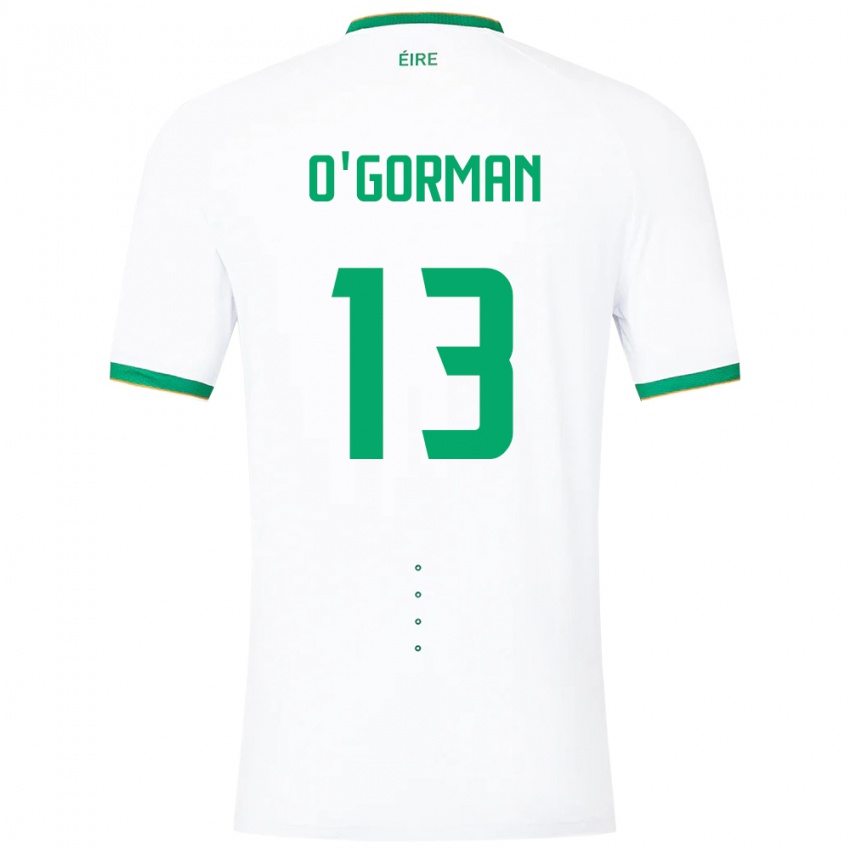 Kinderen Ierland Áine O'gorman #13 Wit Uitshirt Uittenue 24-26 T-Shirt België