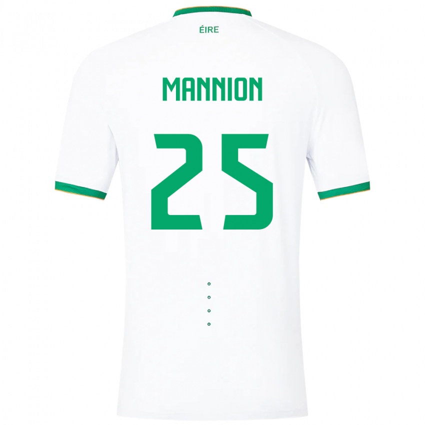 Kinderen Ierland Aoife Mannion #25 Wit Uitshirt Uittenue 24-26 T-Shirt België