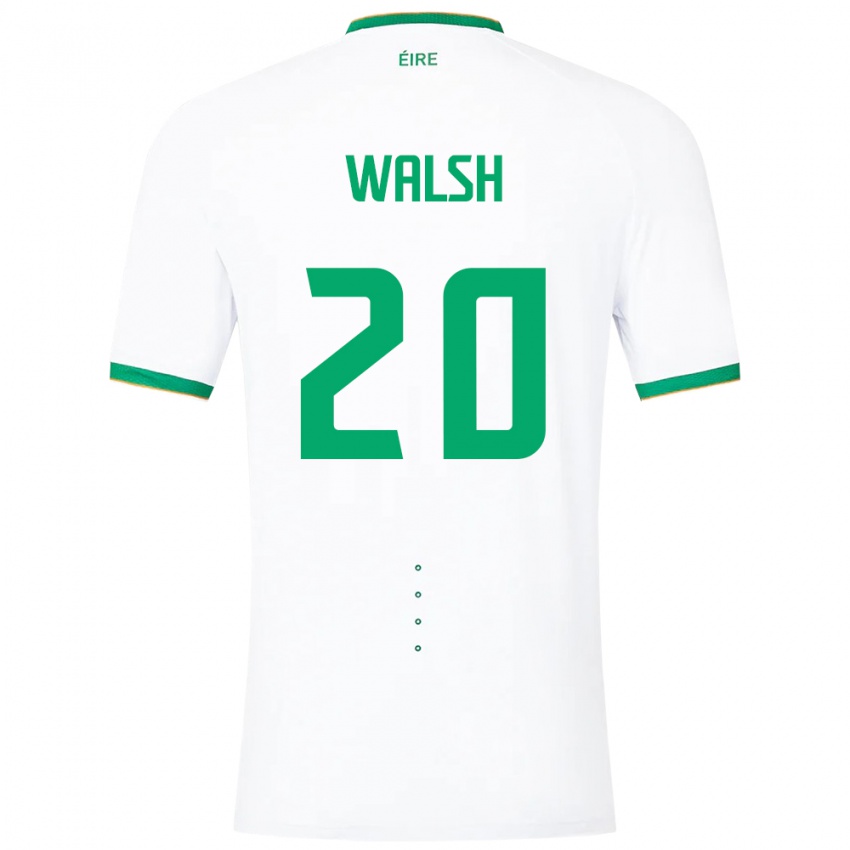 Kinderen Ierland Claire Walsh #20 Wit Uitshirt Uittenue 24-26 T-Shirt België