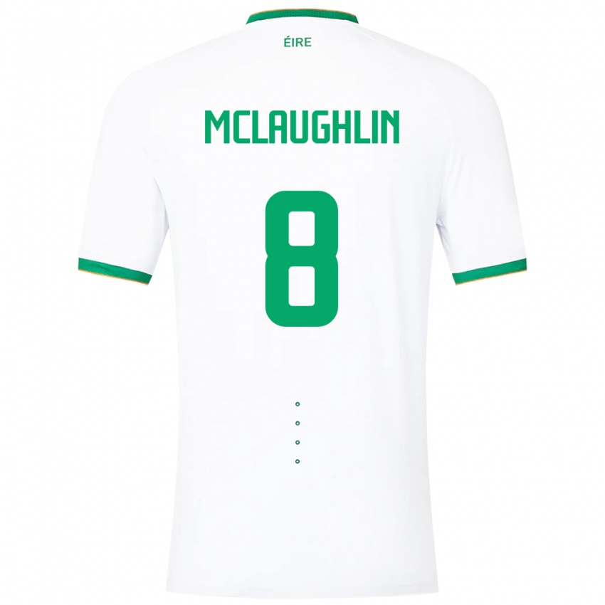 Kinderen Ierland Roma Mclaughlin #8 Wit Uitshirt Uittenue 24-26 T-Shirt België