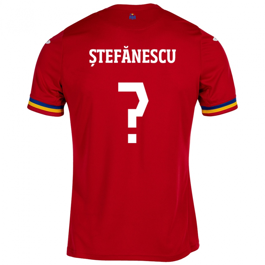 Enfant Maillot Roumanie Marius Ștefănescu #0 Rouge Tenues Extérieur 24-26 T-Shirt Belgique