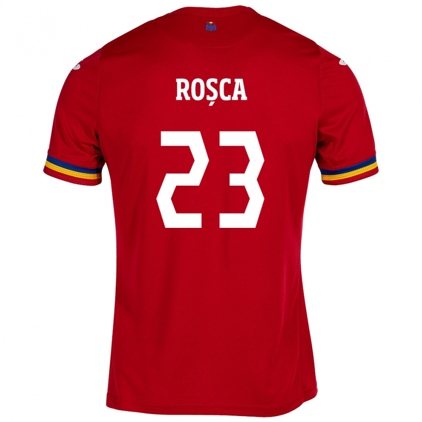 Enfant Maillot Roumanie Alexandru Roșca #23 Rouge Tenues Extérieur 24-26 T-Shirt Belgique