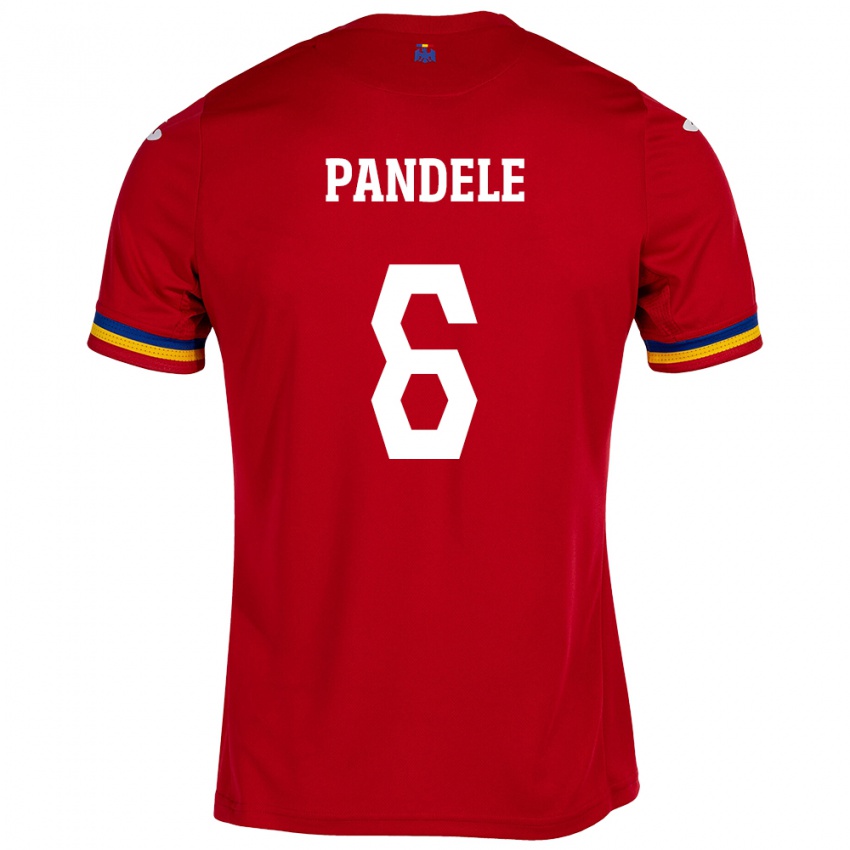 Enfant Maillot Roumanie Andrei Pandele #6 Rouge Tenues Extérieur 24-26 T-Shirt Belgique