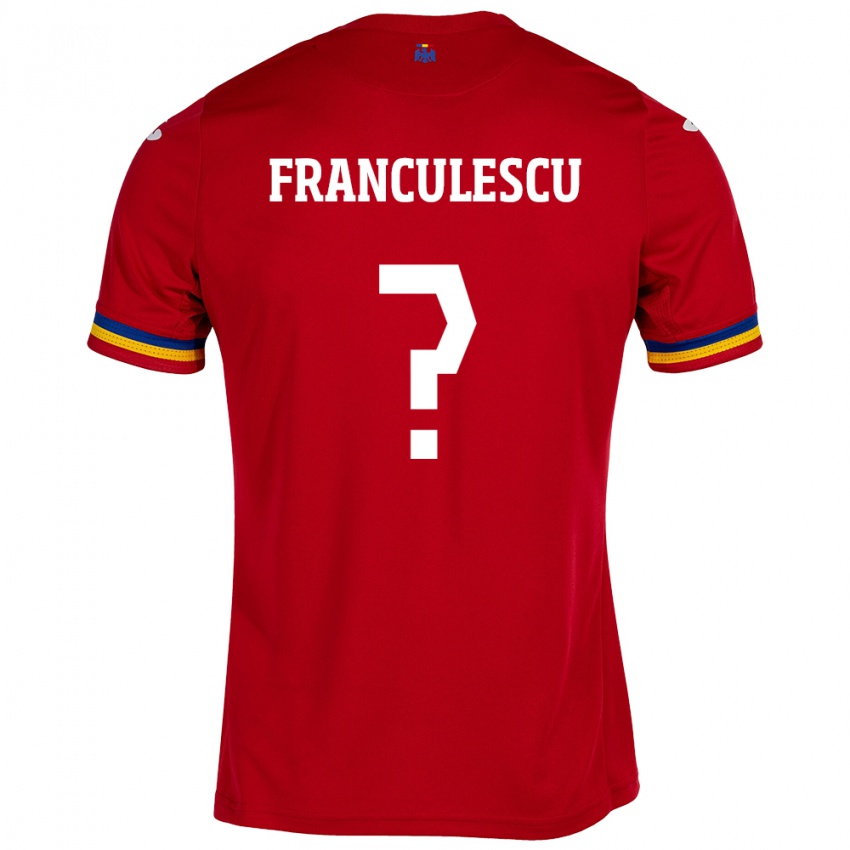 Enfant Maillot Roumanie Adrian Frânculescu #0 Rouge Tenues Extérieur 24-26 T-Shirt Belgique