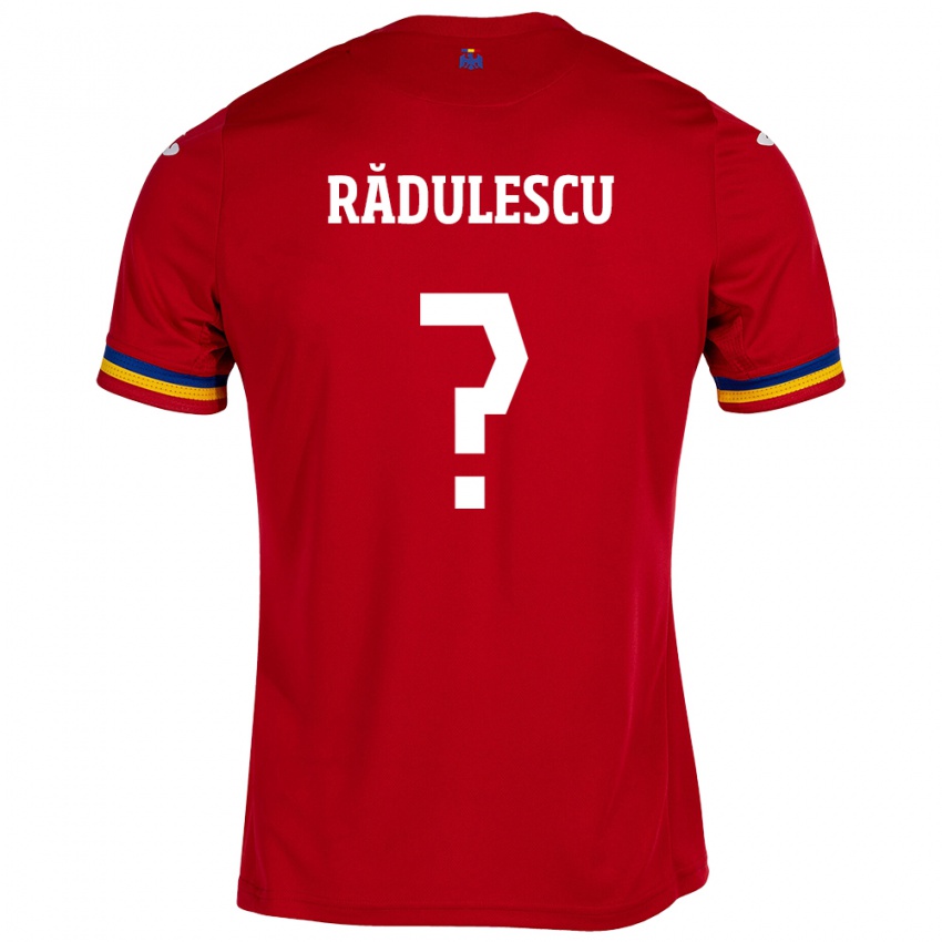 Enfant Maillot Roumanie Mihnea Rădulescu #0 Rouge Tenues Extérieur 24-26 T-Shirt Belgique