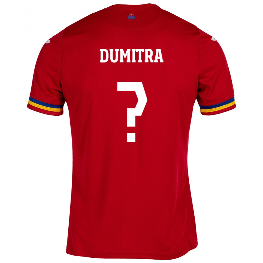 Enfant Maillot Roumanie John Dumitra #0 Rouge Tenues Extérieur 24-26 T-Shirt Belgique