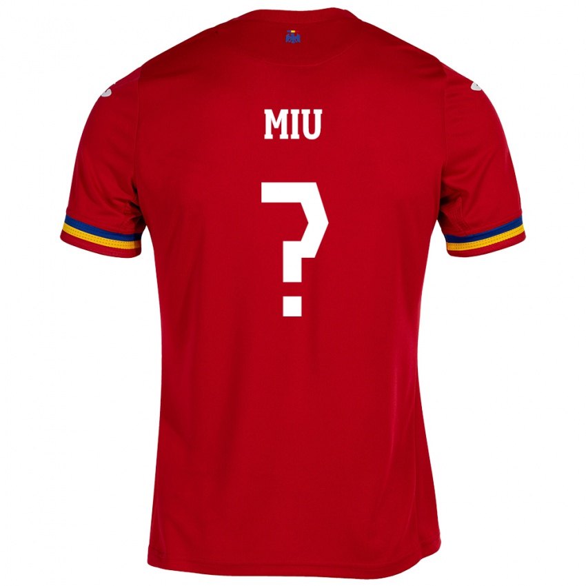 Enfant Maillot Roumanie Denis Miu #0 Rouge Tenues Extérieur 24-26 T-Shirt Belgique