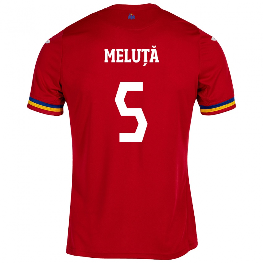 Enfant Maillot Roumanie Teodora Meluță #5 Rouge Tenues Extérieur 24-26 T-Shirt Belgique