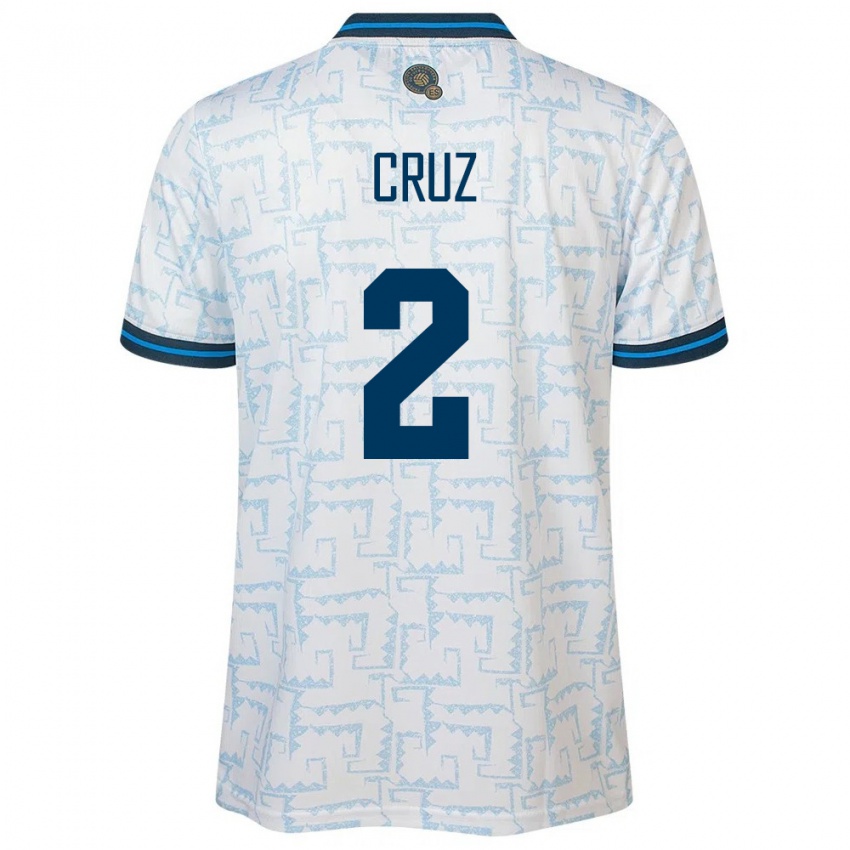 Kinderen El Salvador Melvin Cruz #2 Wit Uitshirt Uittenue 24-26 T-Shirt België