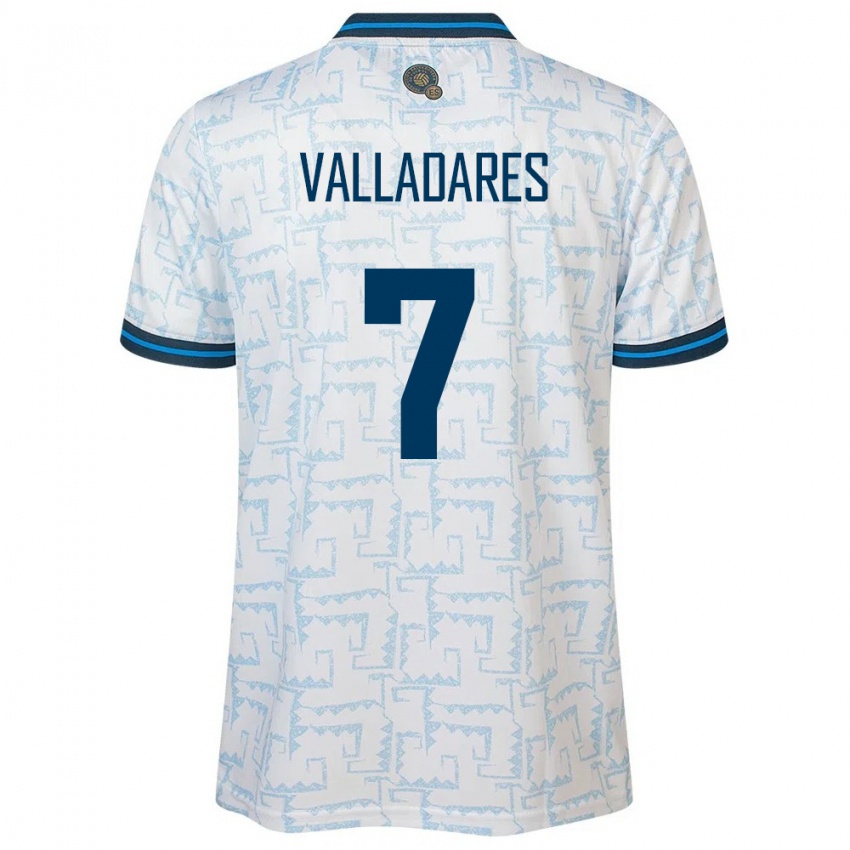 Kinderen El Salvador Jefferson Valladares #7 Wit Uitshirt Uittenue 24-26 T-Shirt België