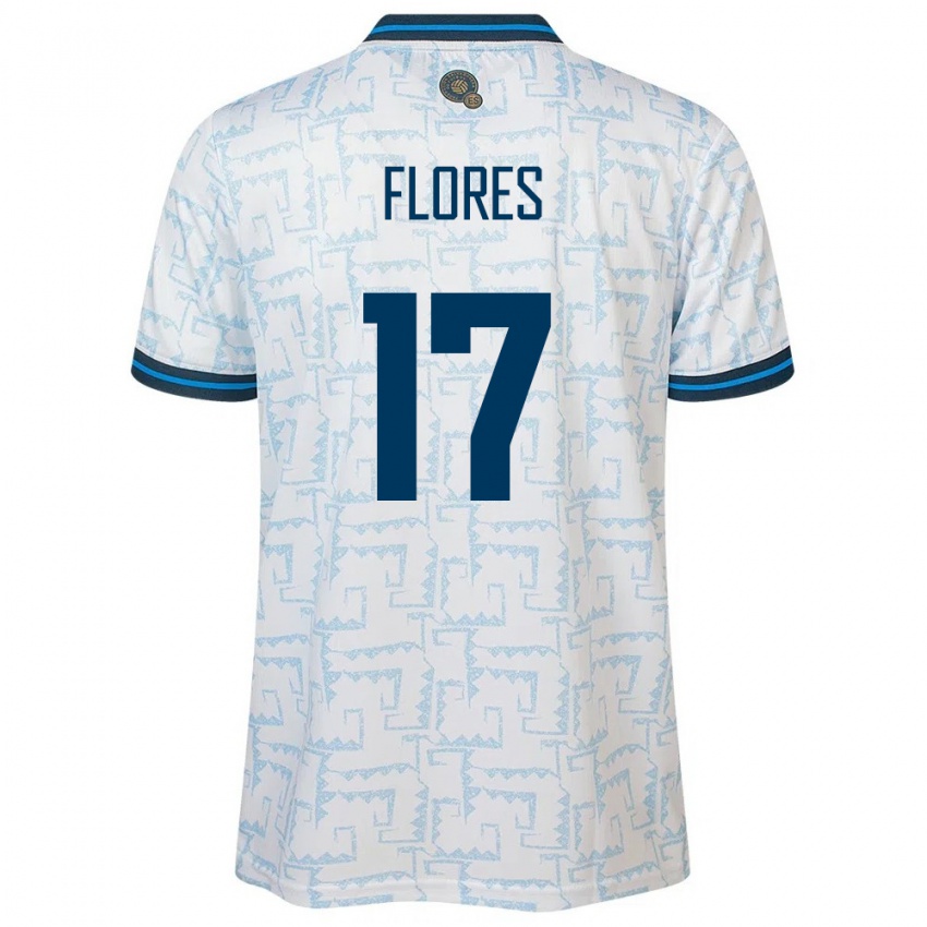 Enfant Maillot Salvador Diego Flores #17 Blanc Tenues Extérieur 24-26 T-Shirt Belgique