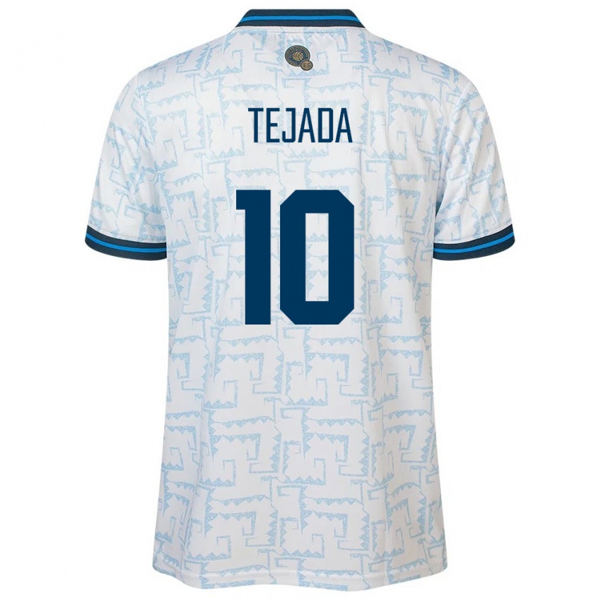 Kinderen El Salvador Rafael Tejada #10 Wit Uitshirt Uittenue 24-26 T-Shirt België